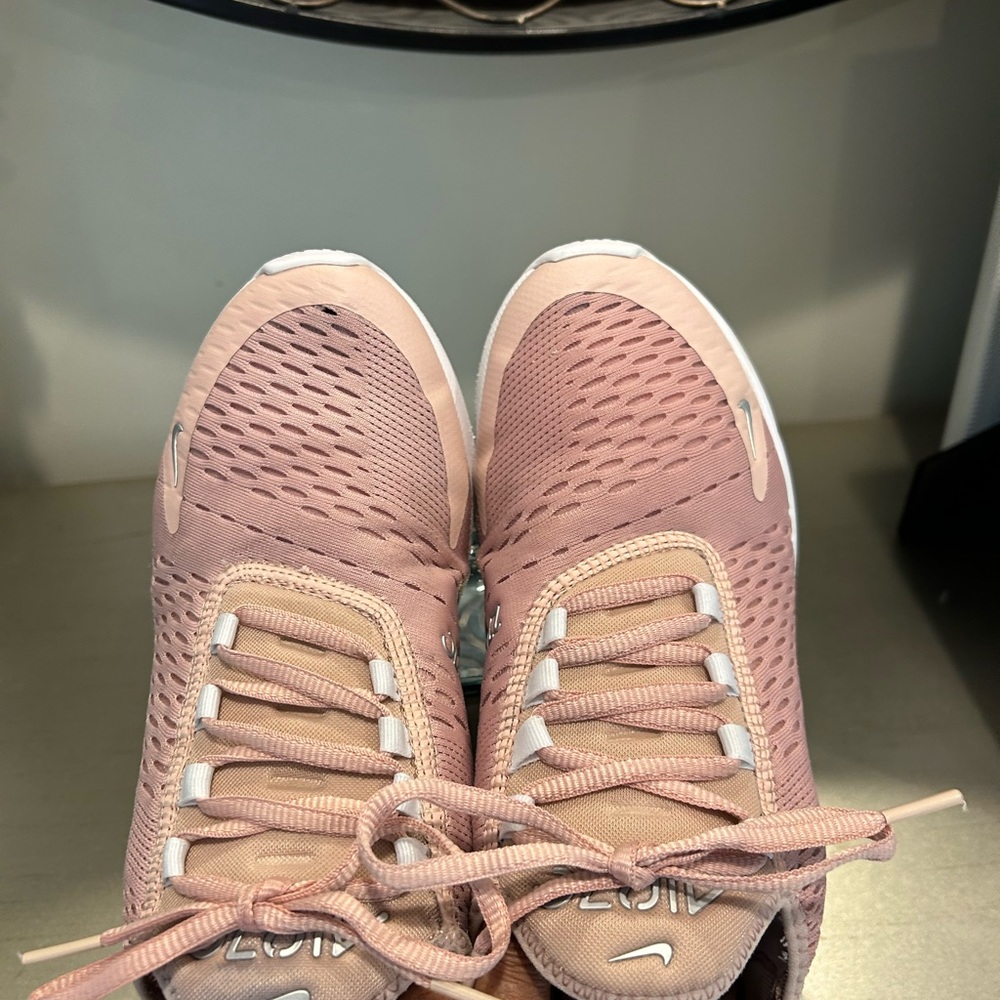 Nike Women's Air Max 270 Sneakers — Rose Pink and White - Picture 7 of 11